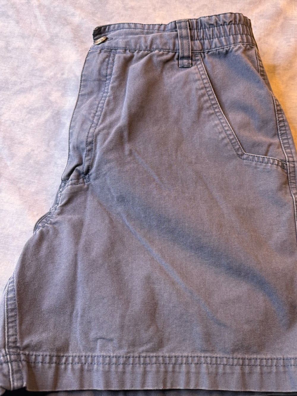 Casual Knee-Length Skirt in Slate Gray